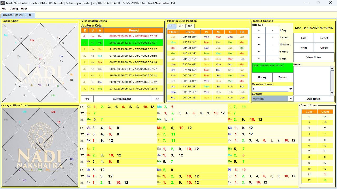 Nadi Nakshatra Software